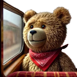 Wualito mirando por la ventana de la van